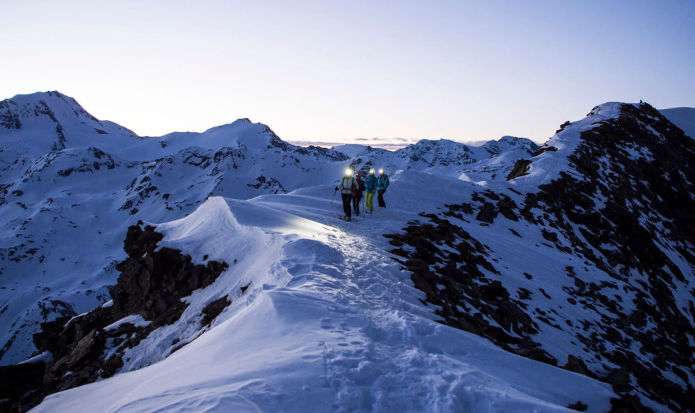 Ski tour at the Senales Glacier